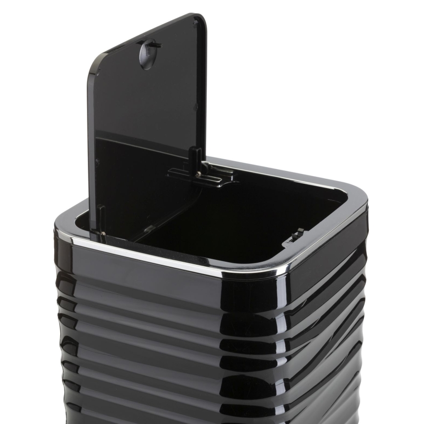 Набор для ванной комнаты WAVE 5 шт. черный/блестящий хром