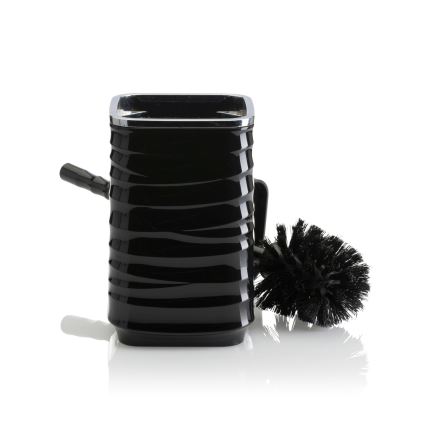 Набор для ванной комнаты WAVE 5 шт. черный/блестящий хром