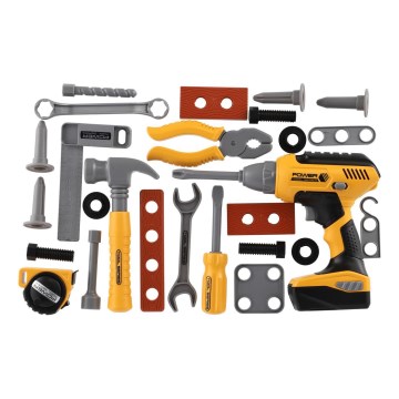 Набор инструментов с дрелью на батарейках 3xAAA