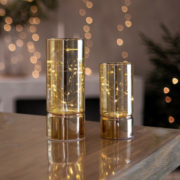 НАБОР из 2 LED рождественских светильников 20xLED+10xLED/2xAA+3xAA, тёплый белый