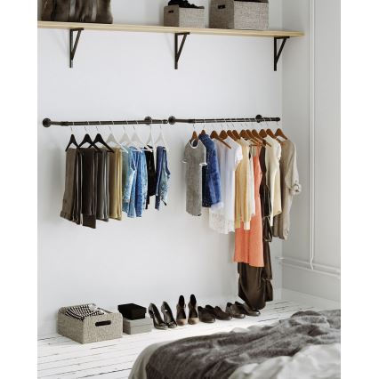 Набор из 2 настенных крючков для плечиков LINEA, черный