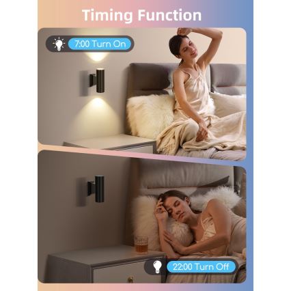 Набор из 2 светодиодных RGBW диммируемых ламп MESH GU10/6,5W/230V 2700-6500K Wi-Fi - Aigostar