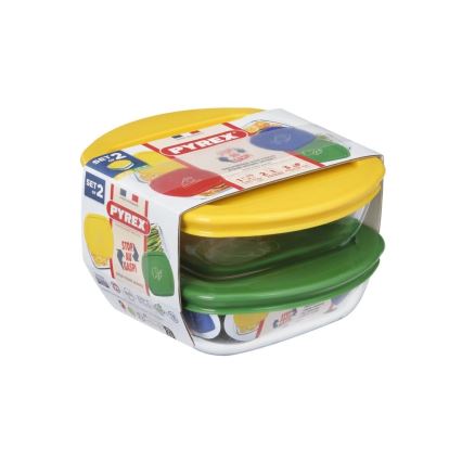 Набор из 2 стеклянных пищевых контейнеров PYREX, 0,3 л