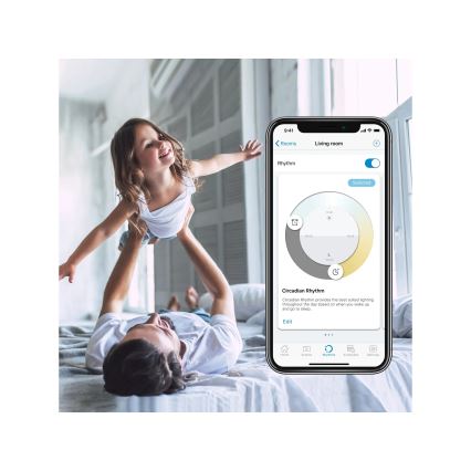 Набор из 2 диммируемых LED-ламп RGBW A60, цоколь E27, 9 Вт, 230 В, 2200–6500 К, Wi-Fi + пульт дистанционного управления — WiZ