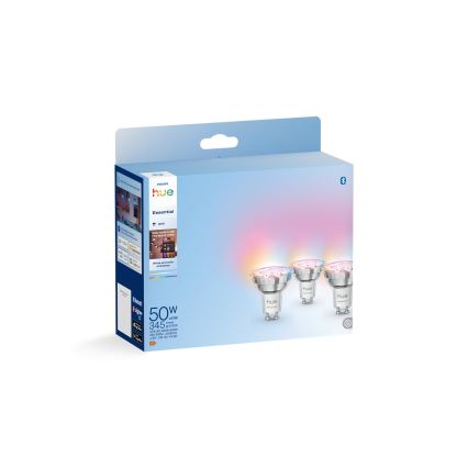 Комплект из 3 диммируемых LED-ламп Philips Hue White And Color Ambiance Essential GU10/4,7W/230V 2200-6500K