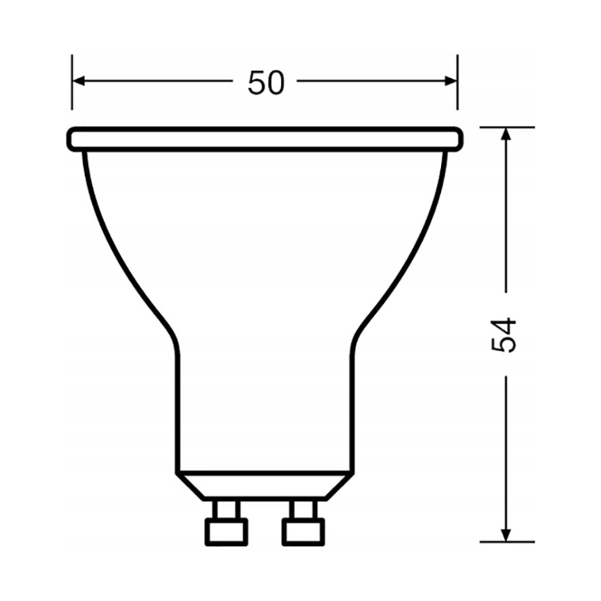 Набор из 3 LED-рефлекторных ламп PAR16 GU10/6,9W/230V 2700K 60° - Osram