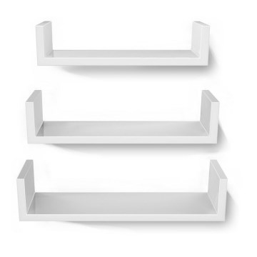 Набор из 3 настенных полок SHELFY, белый