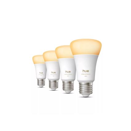 Комплект из 4 диммируемых светодиодных ламп Philips Hue WHITE AMBIANCE E27/6W/230V 1000-20000K
