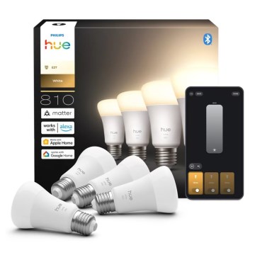 Набор из 4 диммируемых светодиодных ламп Philips Hue WHITE E27/7W/230V 2700K
