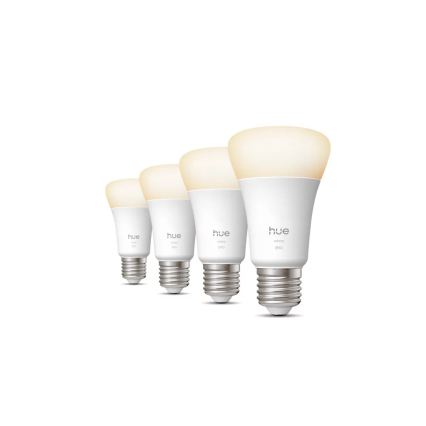 Набор из 4 диммируемых светодиодных ламп Philips Hue WHITE E27/7W/230V 2700K