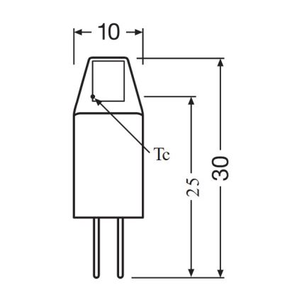 Набор из 5 светодиодных ламп с цоколем G4 (micro PIN), 1 Вт/12 В, 2700 К — Osram