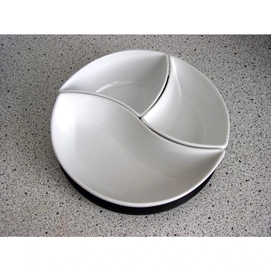 Набор мисок с подносом TORO, 3 шт., керамика/дерево