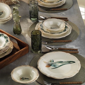 Набор посуды 18 шт разноцветный/фарфор