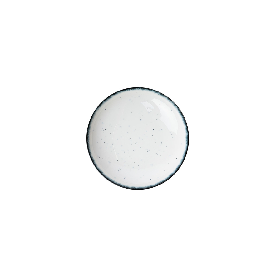 Набор столовой посуды, 24 предмета, белый/чёрный, фарфор