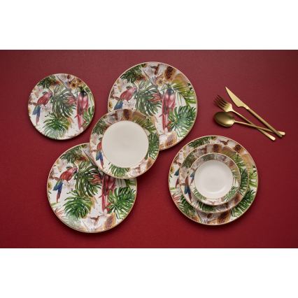 Набор столовой посуды, 24 предмета, разноцветный / керамика