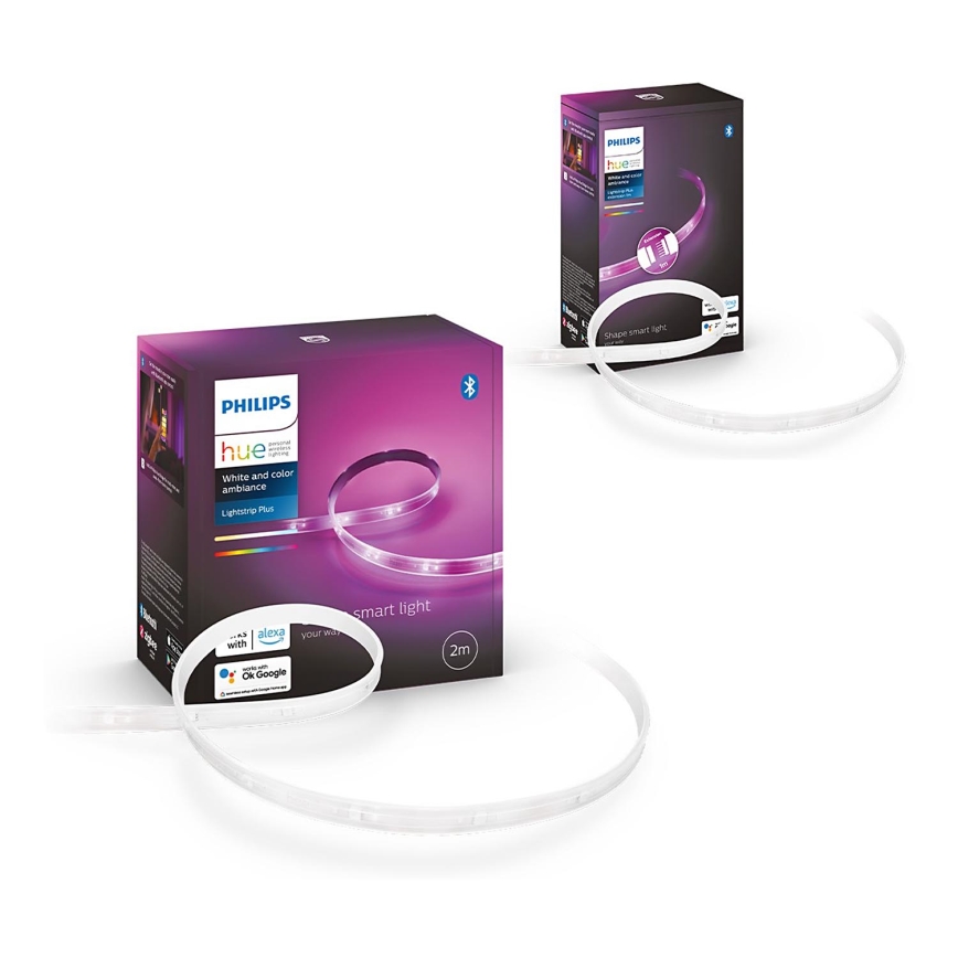 НАБОР - Светодиодная RGBW-лента с регулированием яркости Philips Hue WHITE AND COLOR AMBIANCE 2 м LED/20W/230V + лента 1 м LED/11W/12V