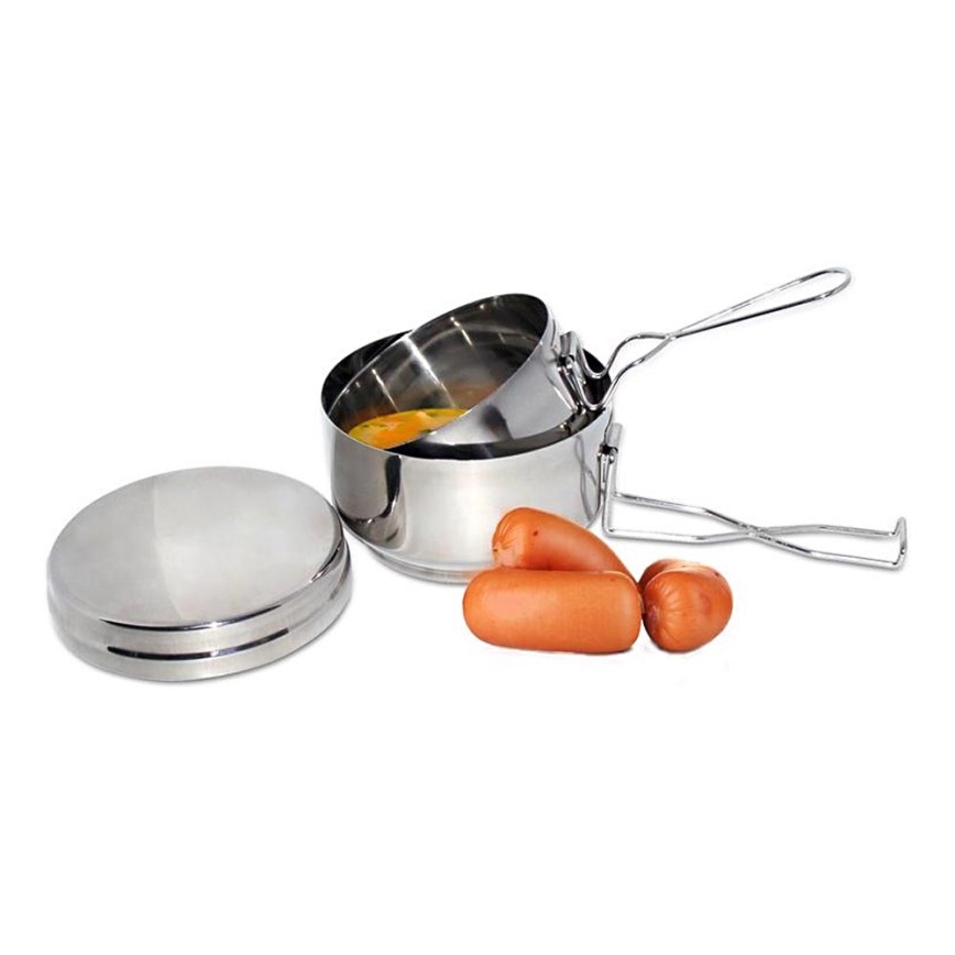 Набор туристической посуды из 2 предметов из нержавеющей стали