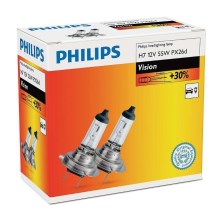 НАБОР 2x Автомобильная лампа Philips VISION 12972PRC2 H7 PX26d/55W/12V 3200K