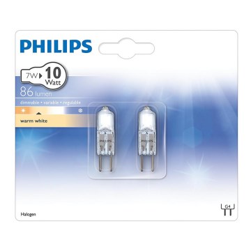 Набор 2x галогеновые лампочки Philips G4/7W/12V