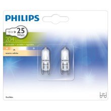 Набор 2x промышленные лампы Philips ECOHALO G9/18W/230V 2800K
