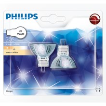 Набор 2x промышленные лампы Philips HALOGEN GU4/20W/12V 3000K