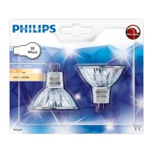 Набор 2x промышленные лампы Philips HALOGEN GU5,3/50W/12V 3000K