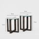НАБОР 2x Столик AMALFI диаметр 40 см сосна/прозрачный