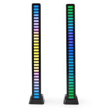 НАБОР 2x Светодиодная аккумуляторная настольная RGB-лампа LED/250 mAh