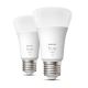 Набор 2x светодиодных диммируемых лампы Philips Hue WHITE E27/9,5W/230V 2700K
