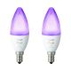 Набор 2x светодиодные диммируемые лампочки Philips Hue WHITE AND COLOR E14/5,3W/230V
