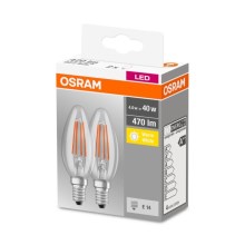 Набор 2x светодиодные лампочки VINTAGE B40 E14/4W/230V 2700K - Osram
