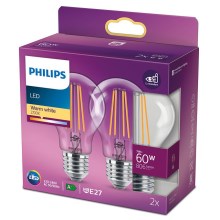 Набор 2x светодиодные лампочки VINTAGE Philips E27/7W/230V 2700K