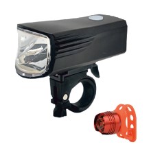 НАБОР 2x Светодиодный аккумуляторный велосипедный фонарь LED/5W/USB