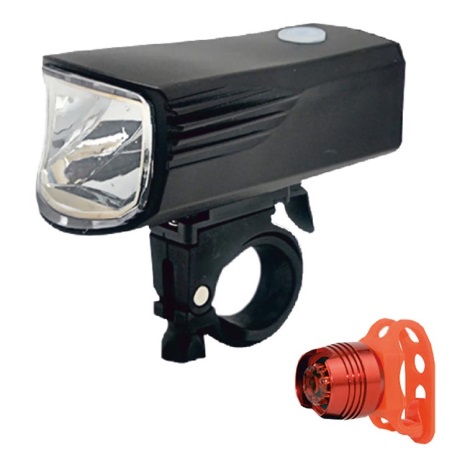 НАБОР 2x Светодиодный аккумуляторный велосипедный фонарь LED/5W/USB