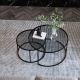 НАБОР 2x Журнальный столик TOKYO диаметр 42/60 см черный