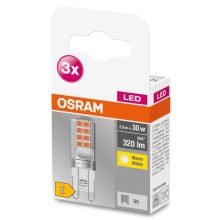 НАБОР 3x Светодиодная лампа G9/2,6W/230V 2700K - Osram