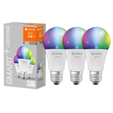 НАБОР 3x Светодиодная RGB-лампа с регулированием яркости SMART+ E27/14W/230V 2,700K-6,500K Wi-Fi - Ledvance