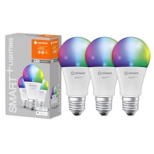 Набор 3x светодиодные диммируемые лампочки RGBW SMART+ E27/9W/230V 2700K-6500K - Ledvance