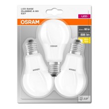 Набор 3x светодиодные лампочки BASE E27/8,5W/230V 2700K - Osram
