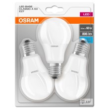 Набор 3x светодиодные лампочки E27/8,5W/230V - Osram