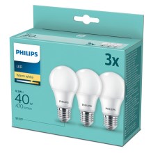 Набор 3x светодиодные лампочки Philips E27/5,5W/230V 2700K