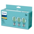 Набор 3x светодиодные лампочки Philips E27/8,5W/230V 2700K