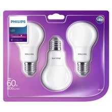 Набор 3x светодиодные лампочки Philips E27/8W/230V 2700K