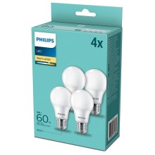 Набор 4x светодиодные лампочки Philips E27/8W/230V 2700K