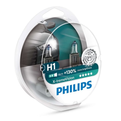 НАБІР 2x Автомобільна лампа Philips X-TREME VISION 12258XVS2 H1 P14,5s/55W/12V