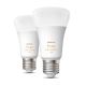 НАБІР 2x LED Лампочка з регулюванням яскравості Philips Hue WHITE AMBIANCE E27/6W/230V 2200-6500K