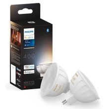 НАБІР 2x Світлодіодна лампочка з регулюванням яскравості Philips Hue White Ambiance GU5,3/MR16/5,1W/12V 2200-6500K