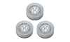 НАБІР 3x LED Світлодіодний сенсорний нічник 1xLED/2W/4,5V срібний