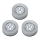 НАБІР 3x LED Світлодіодний сенсорний нічник 1xLED/2W/4,5V срібний