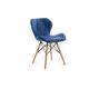 НАБІР 4x Обіднє крісло TRIGO 74x48 см темно-синій/бук